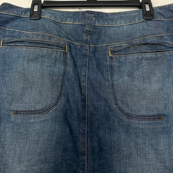 Maurices Denim Y2K Flared A Line Skirt Women’s Size 18 Stretch Blue Jean Midi - Picture 7 of 9